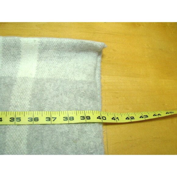 Cyrus Womens Lg Sweater Gray Plaid Open Front Long Cardigan Duster Soft Pockets - Picture 10 of 12